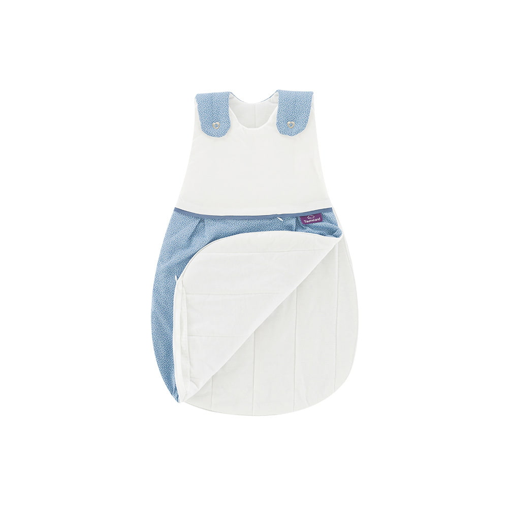 LIEBMICH Schlafsack im Design Punkte blau Rundumreißverschluss offen
