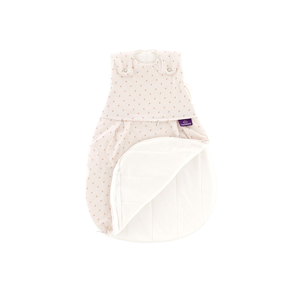 LIEBMICH Schlafsack im Design Twister beige Rundumreißverschluss offen