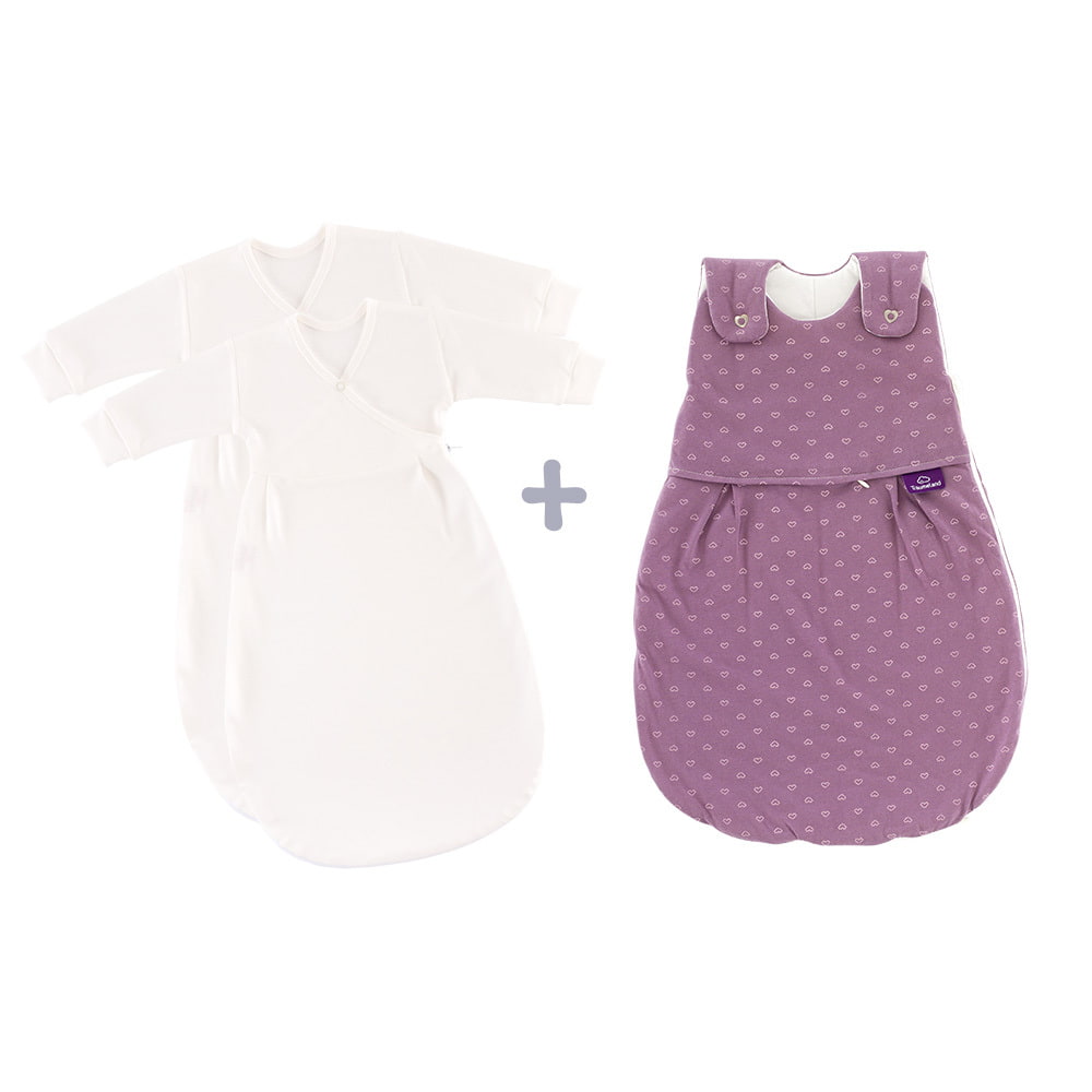 LIEBMICH Schlafsack Set im Design Heartsome mit 2 Innenschlafsäcken