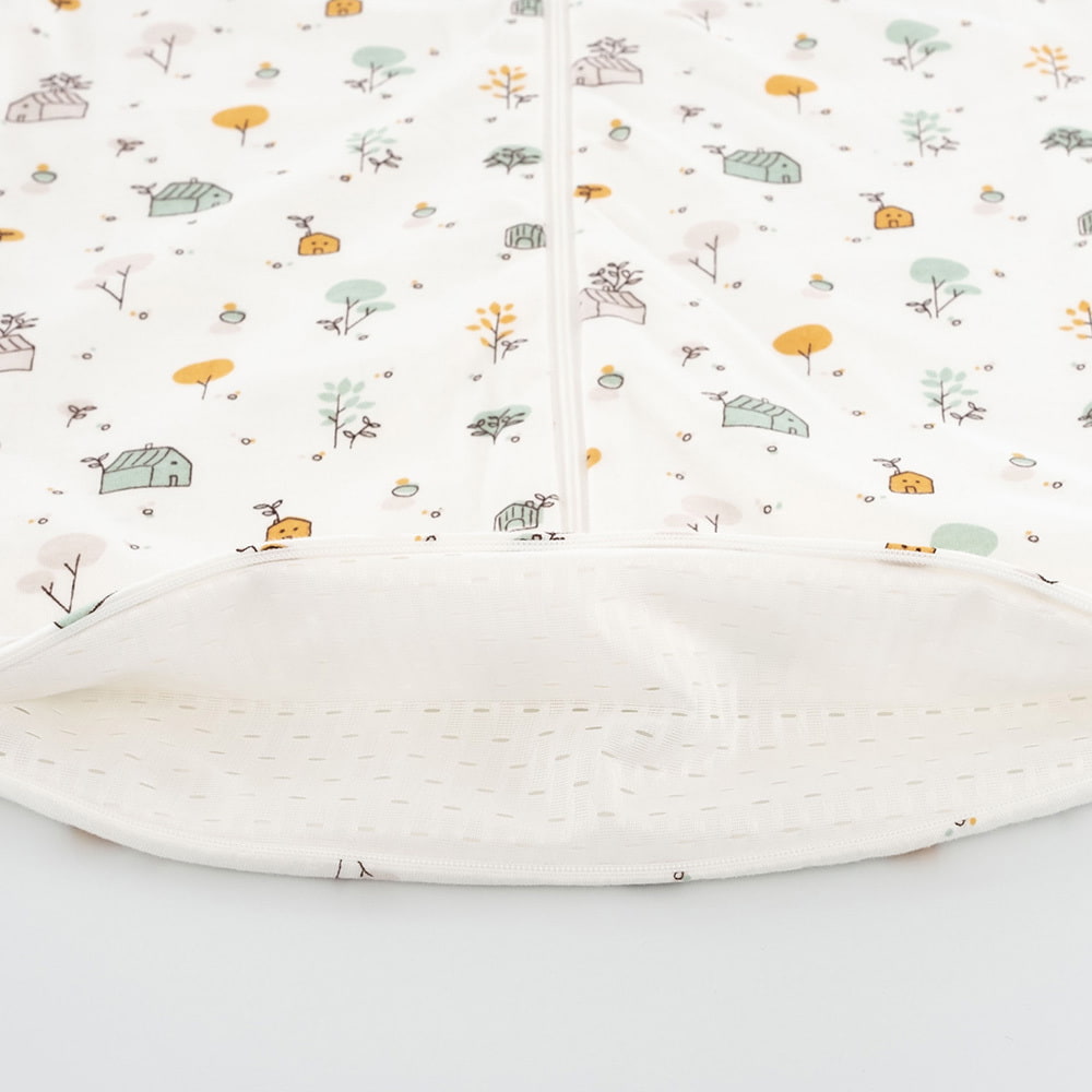 Sommerschlafsack Sweet Home aus Baumwolle Detailfoto vom Belüftungsschlitz