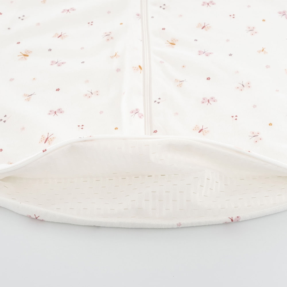 Sommerschlafsack Farfalle aus Baumwolle Detailfoto vom Belüftungsschlitz