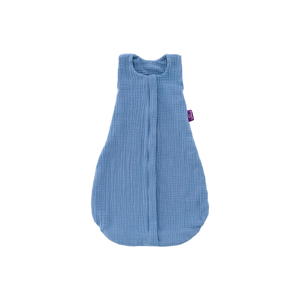Sommerschlafsack aus Baumwollmusselin in hellblau