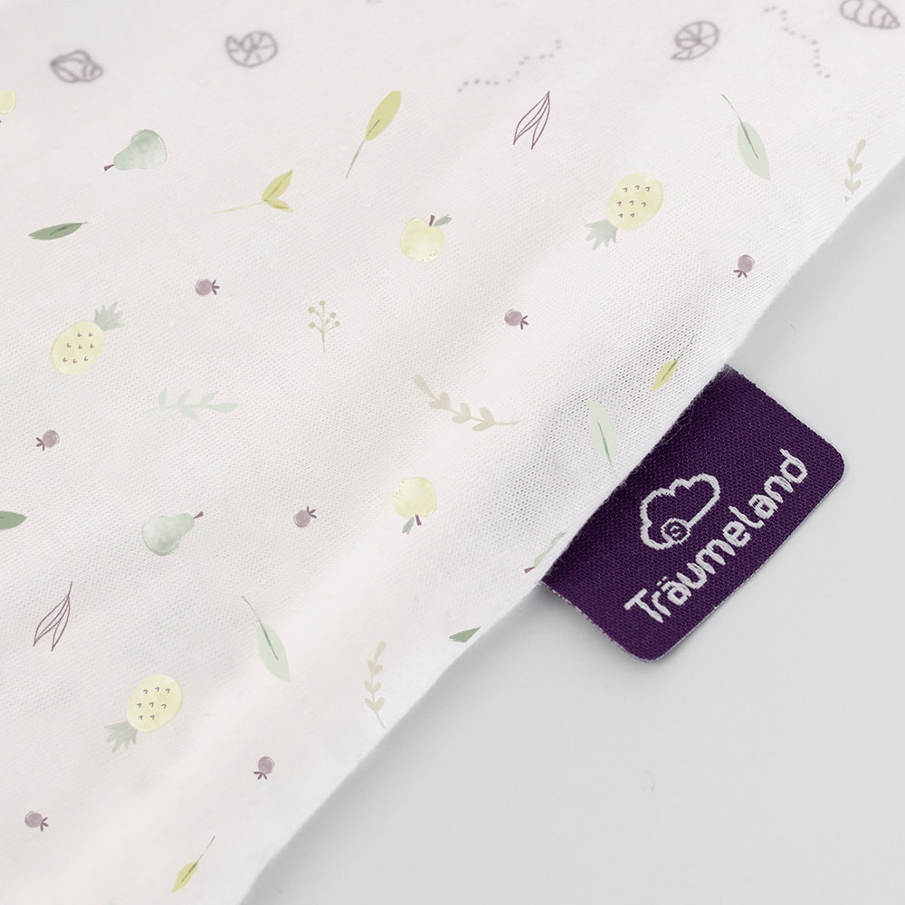 Sommerschlafsack Sommerfrische aus TENCEL™ Detailfoto Träumeland-Etikett