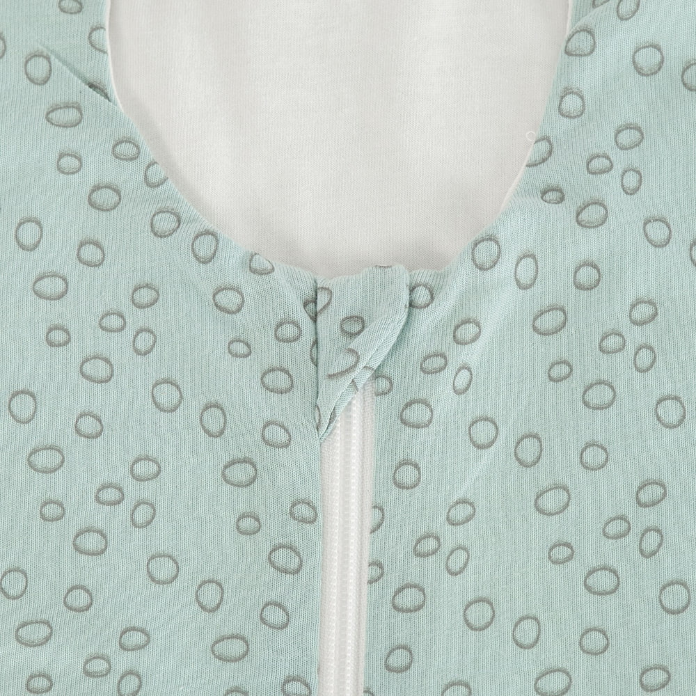 Sommerschlafsack Kreise mint aus TENCEL™ Detailfoto Kinnschutz