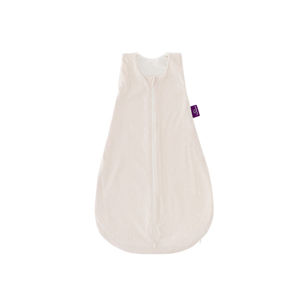 Schlafsack nach GOTS zertifiziert im Design Blätter beige