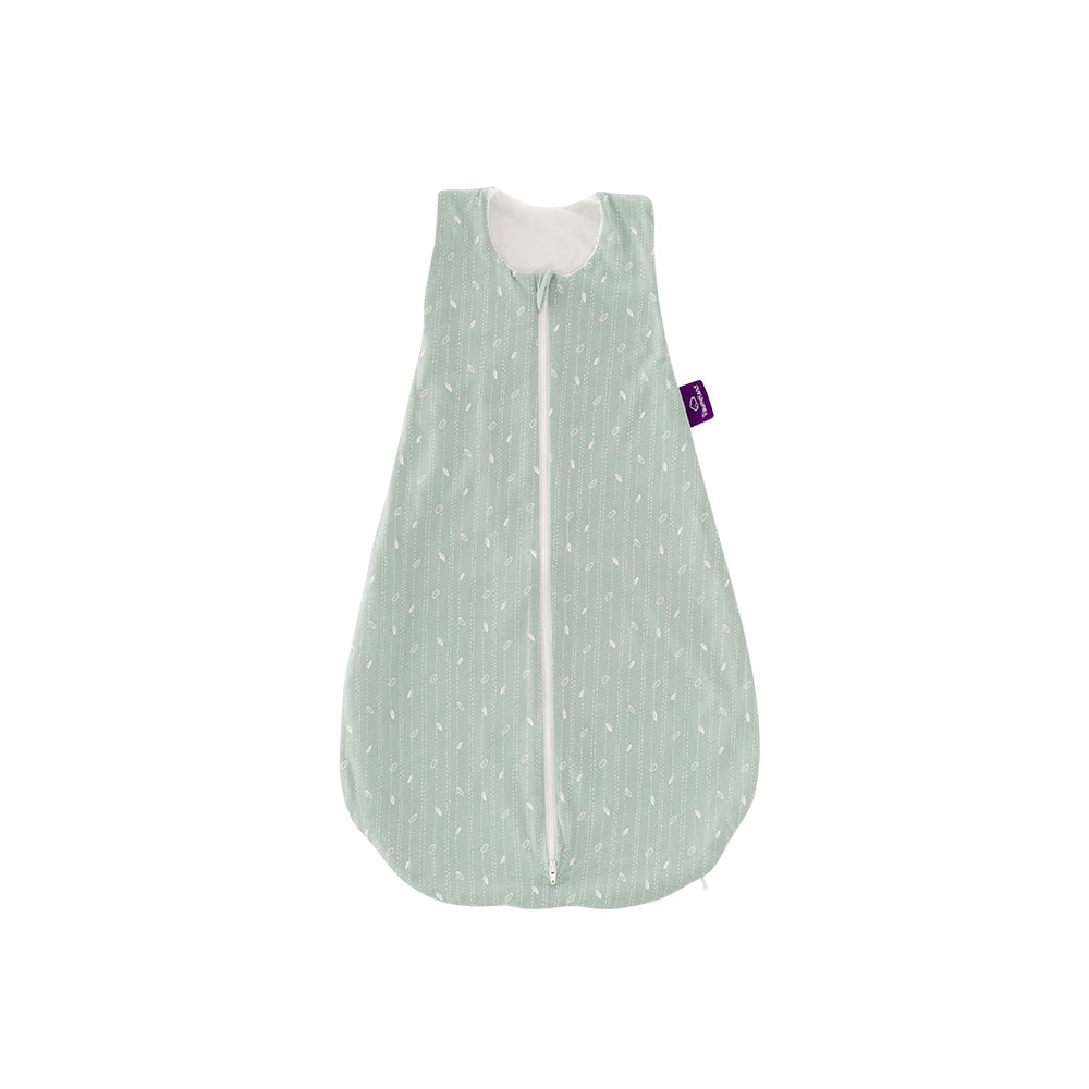 Schlafsack nach GOTS zertifiziert im Design Blätter mint