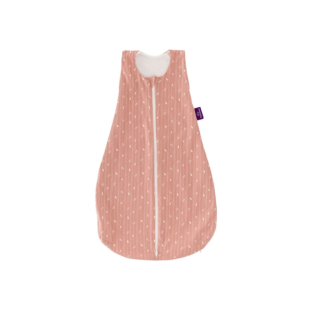 Schlafsack nach GOTS zertifiziert im Design Blätter rosa