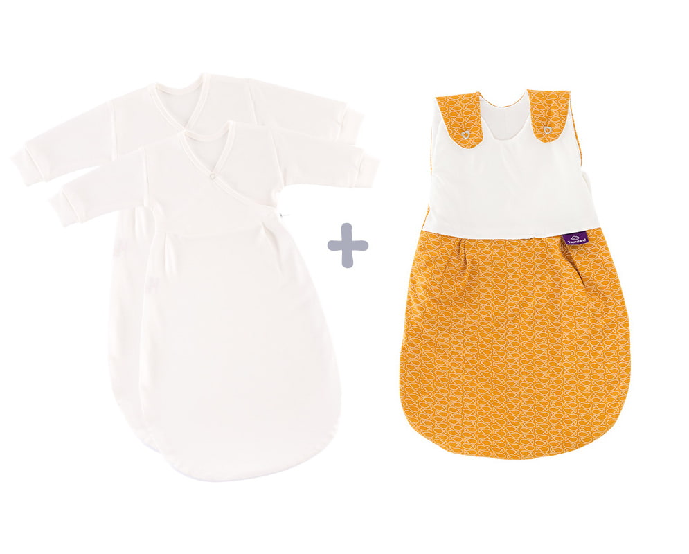 Ganzjahres-Schlafsack Set Fische gold