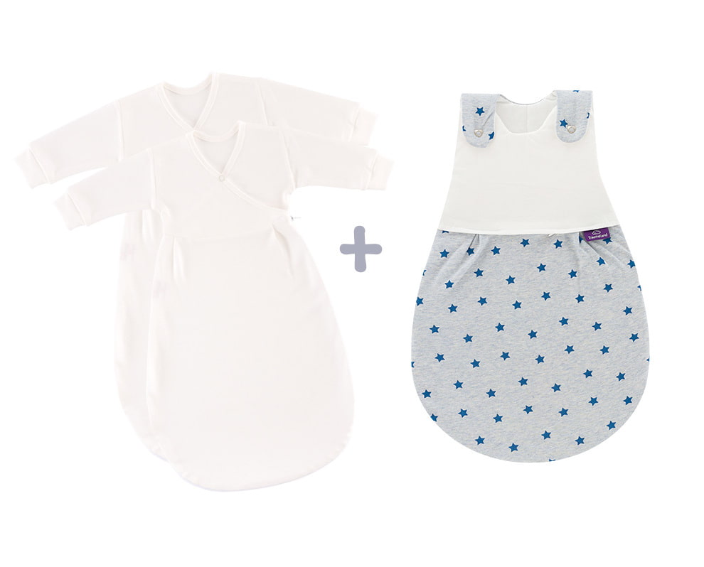 Ganzjahres-Schlafsack Set Sternentraum blau