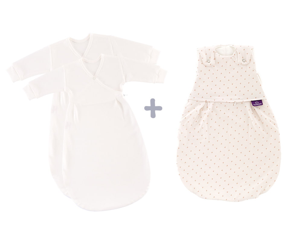 Ganzjahres-Schlafsack Set Twister beige