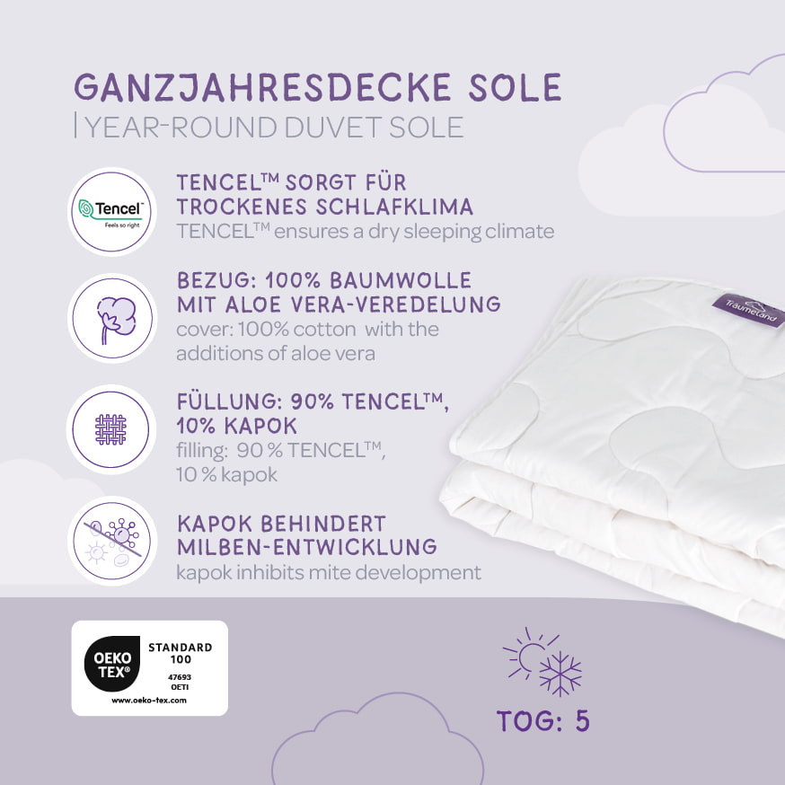 Babydecke Sole – mit temperaturregulierenden TENCEL Fasern