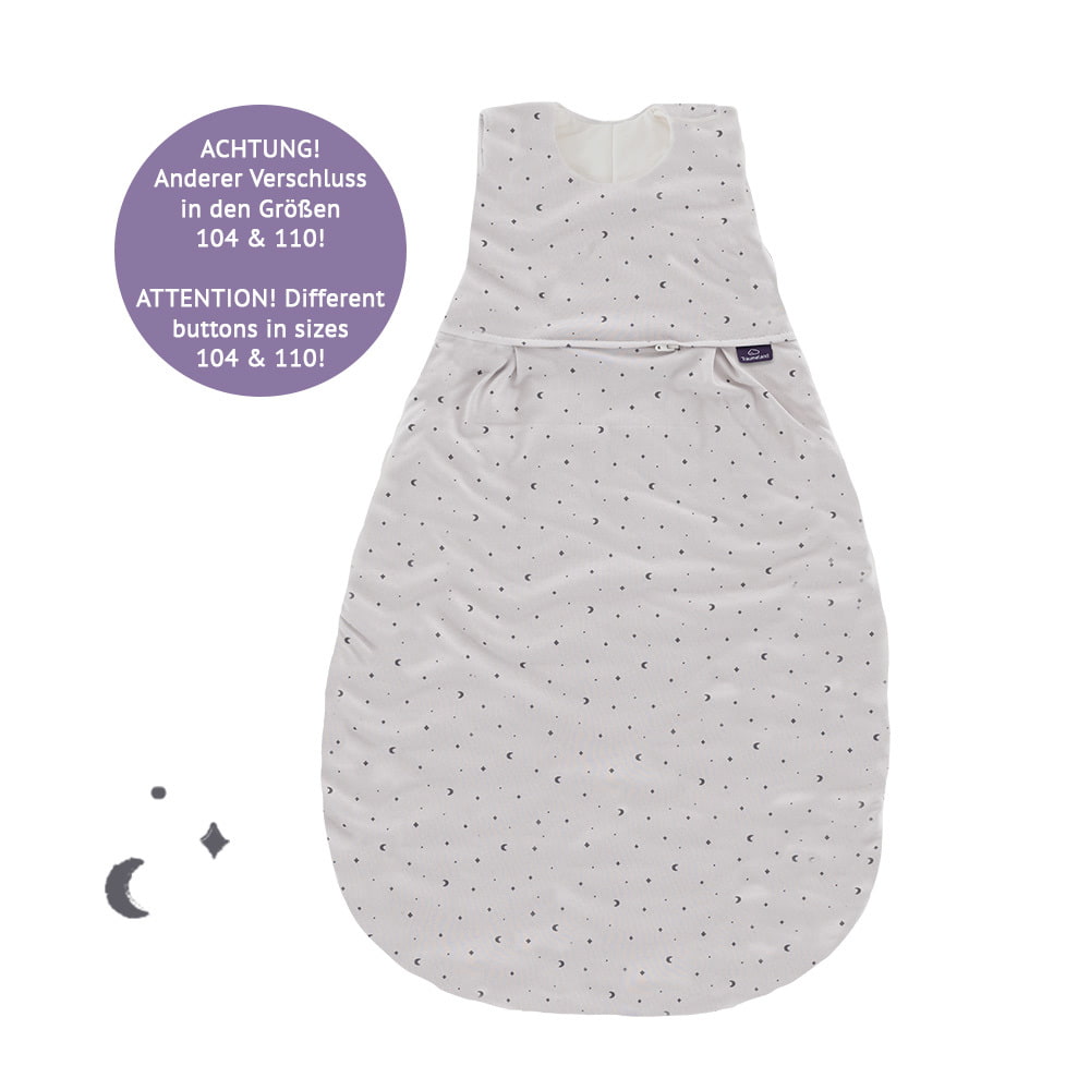Schlafsack moon grau Größe 104 und 110