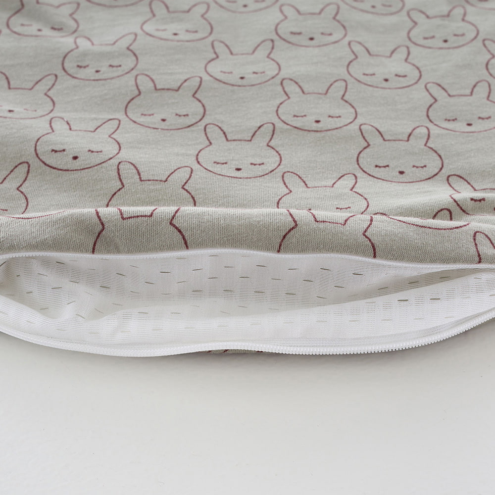 Schlafsack Kuschelhase grün Belüftungsschlitz unten