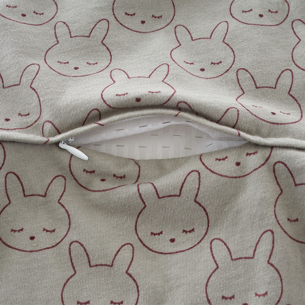 Schlafsack Kuschelhase grün Belüftungsschlitz vorne