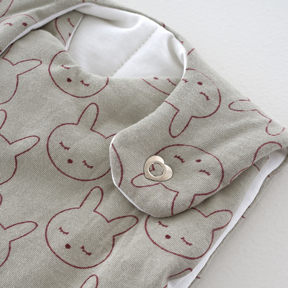 Schlafsack Kuschelhase grün Druckknopf