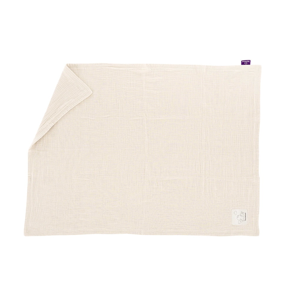 Babydecke aus Baumwoll-Musselin beige