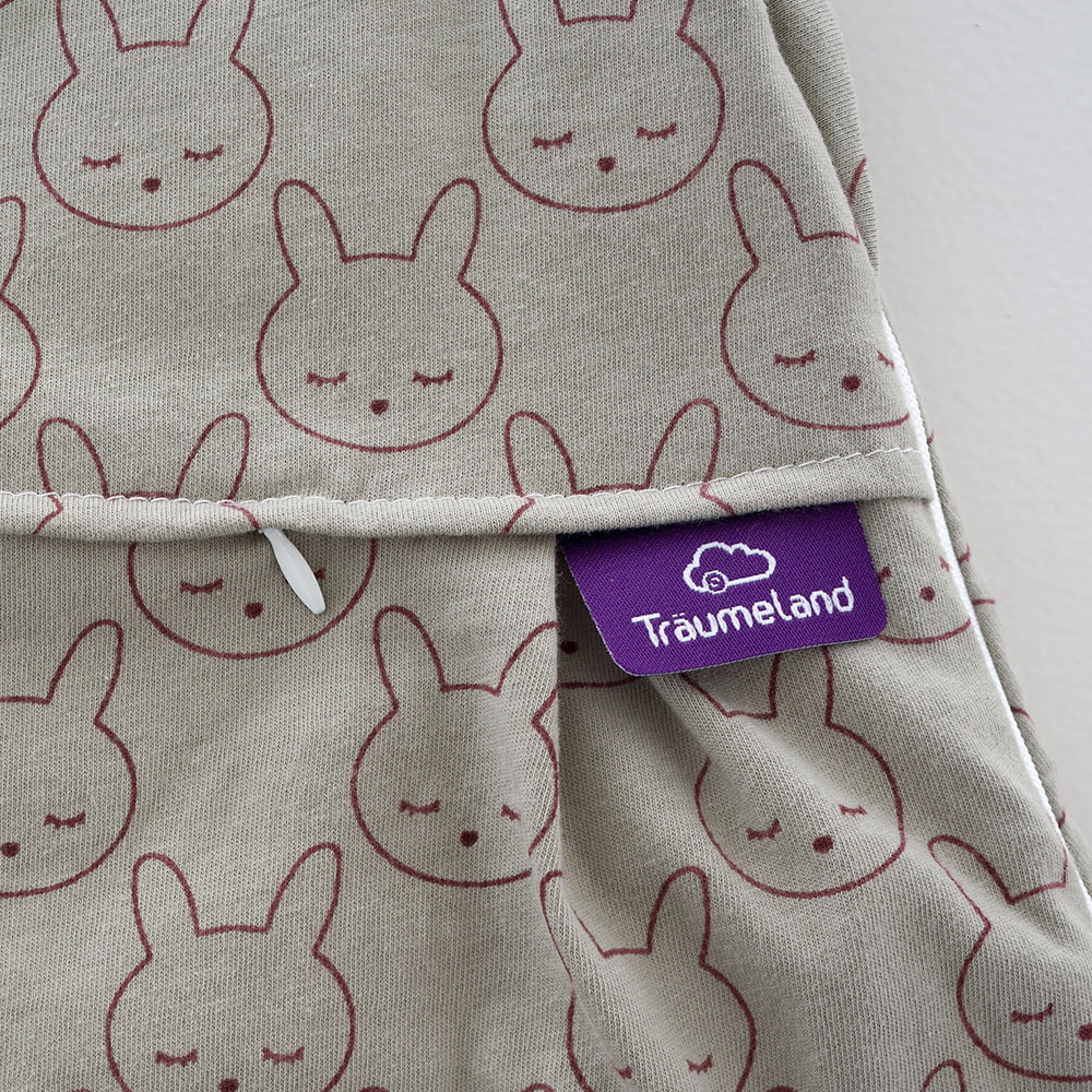 Schlafsack Kuschelhase grün Detail Etikett