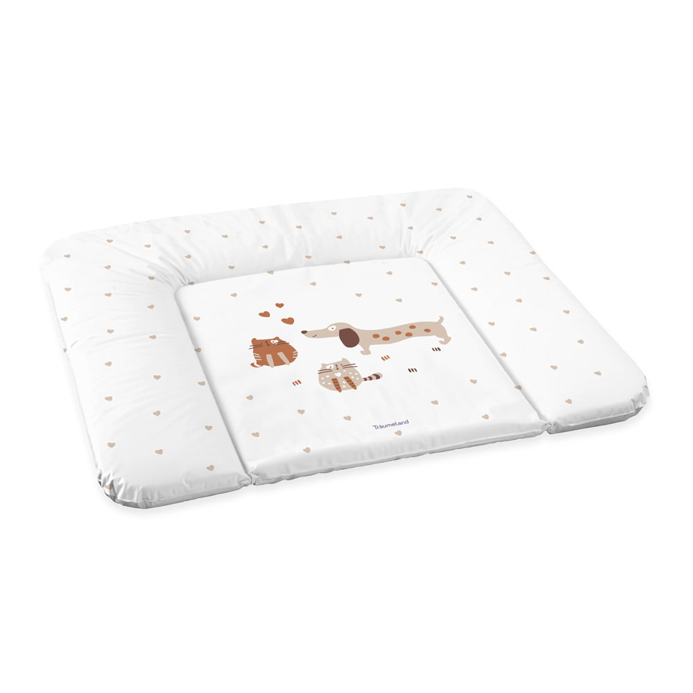 Wickelauflage im Design cats&dogs schräge Ansicht