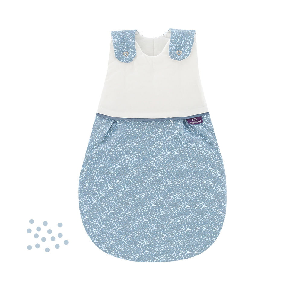 LIEBMICH Schlafsack im Design Punkte blau