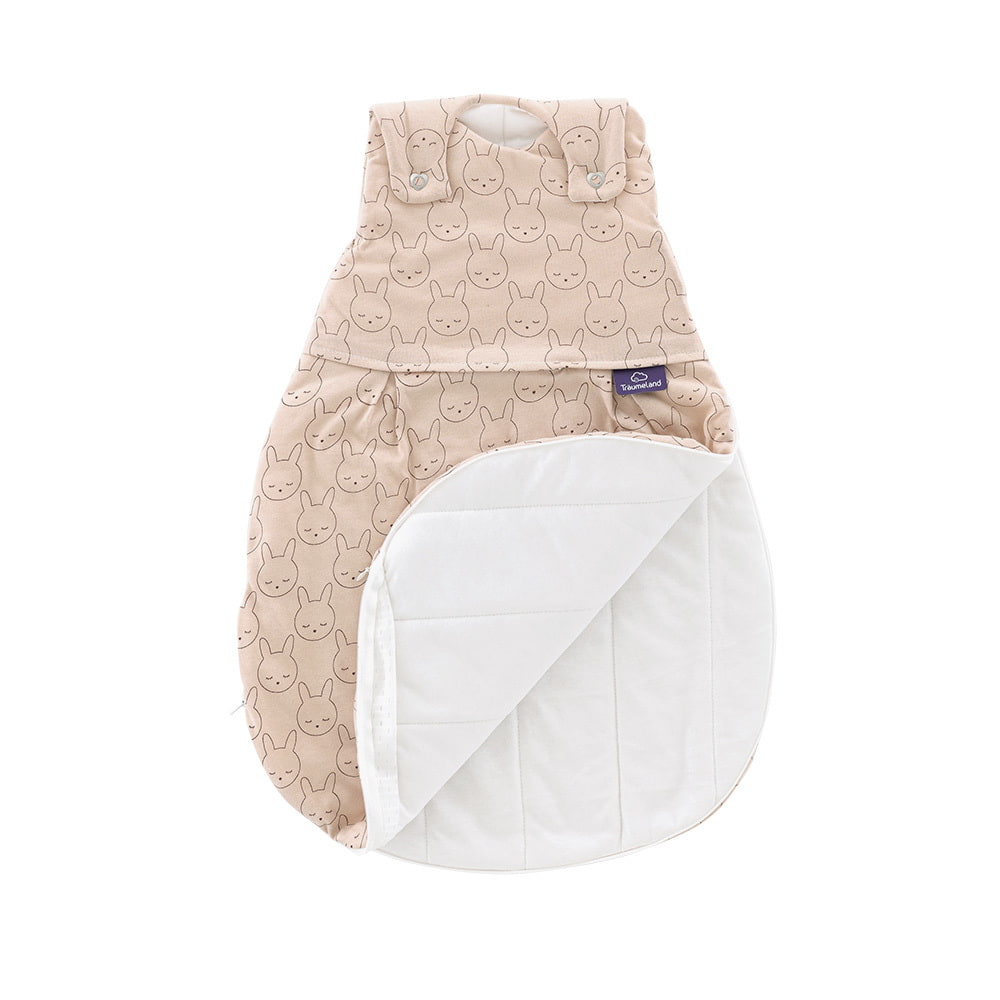 Schlafsack Kuschelhase beige unten offen
