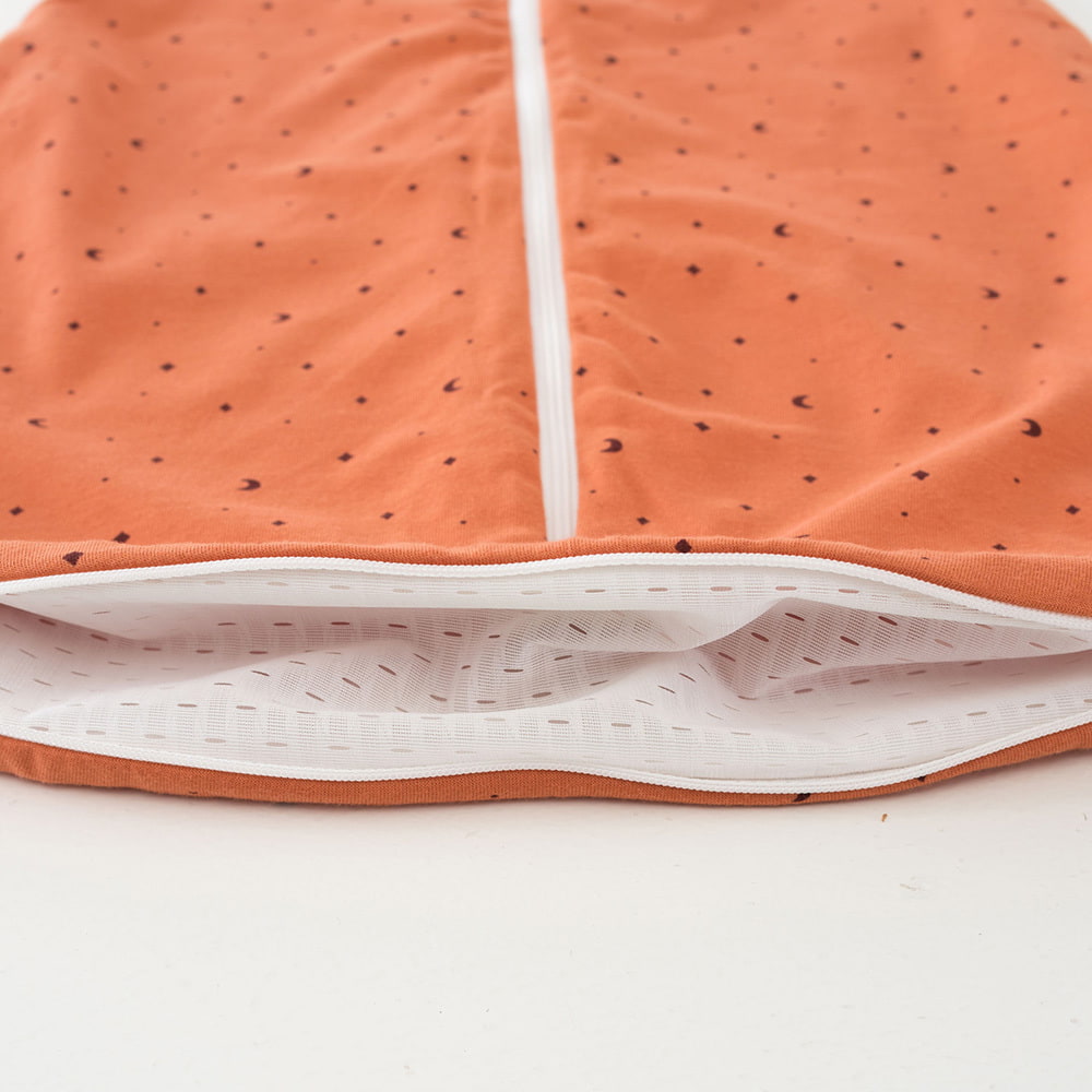 Sommerschlafsack Moon rost Baumwolle Detail Belüftung