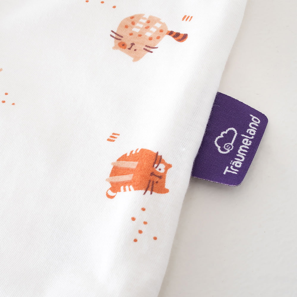 Sommerschlafsack cats&dogs Baumwolle Detail Etikett