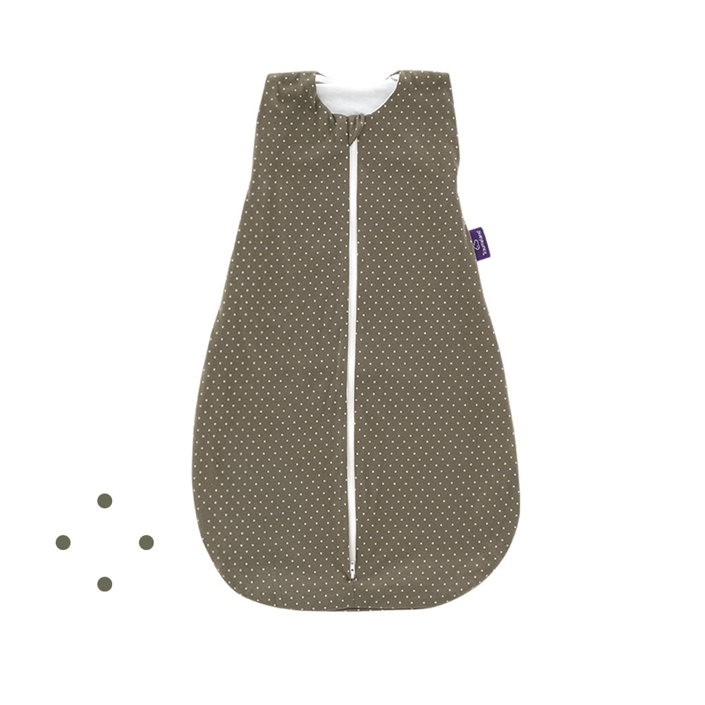 Sommerschlafsack Pünktchen oliv Baumwolle