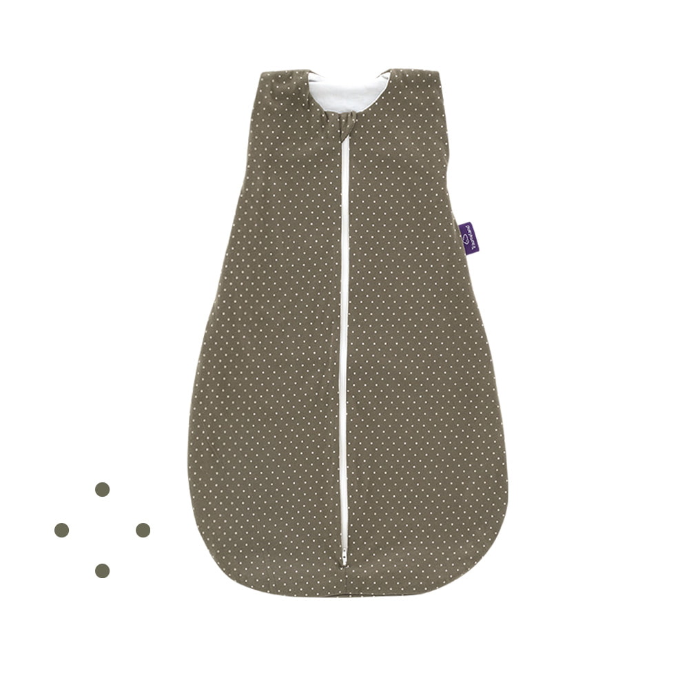 Sommerschlafsack Pünktchen oliv Baumwolle