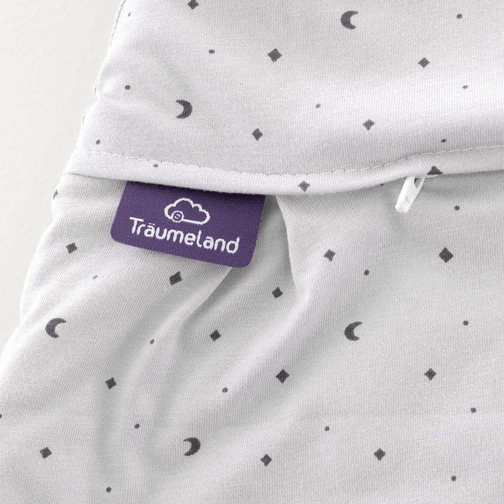 Schlafsack Moon grau Detail Etikett