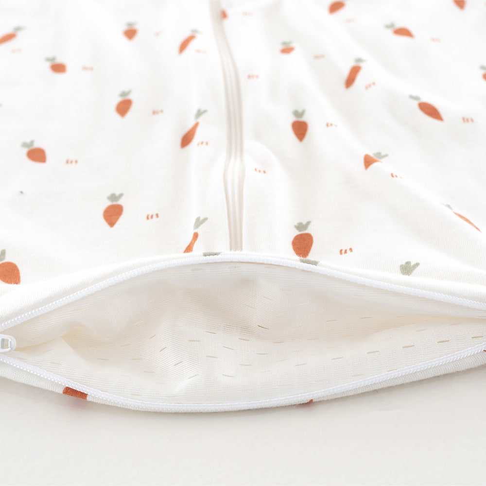 Sommerschlafsack Carota Baumwolle Detail Belüftung