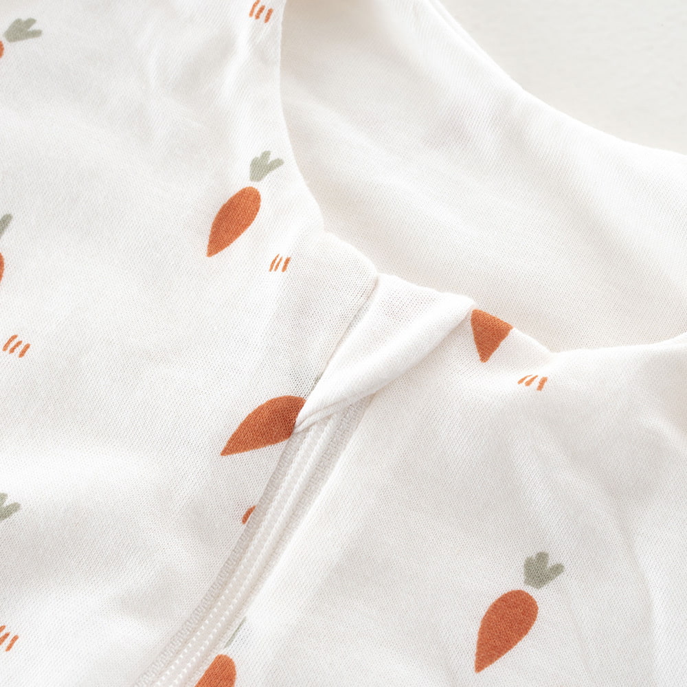Sommerschlafsack Carota Baumwolle Detail Kinnschutz