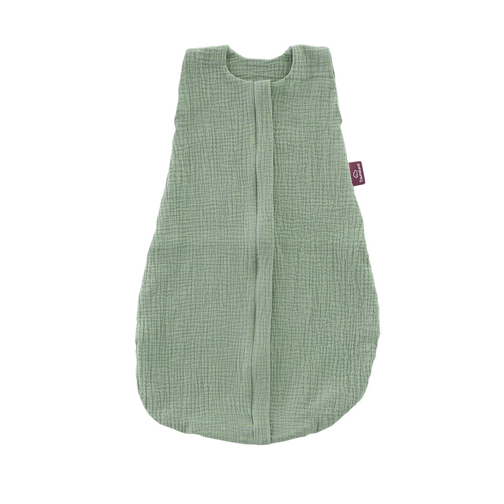 Sommerschlafsack aus Baumwollmusselin in salbei grün 