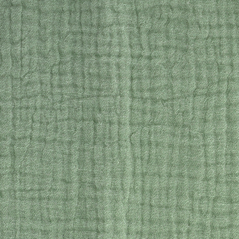 Babydecke Musselin salbei grün Detail