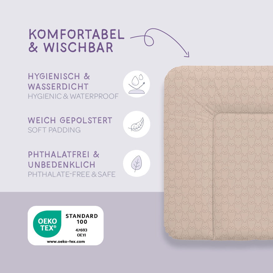 Wickelauflage Kuschelhase beige