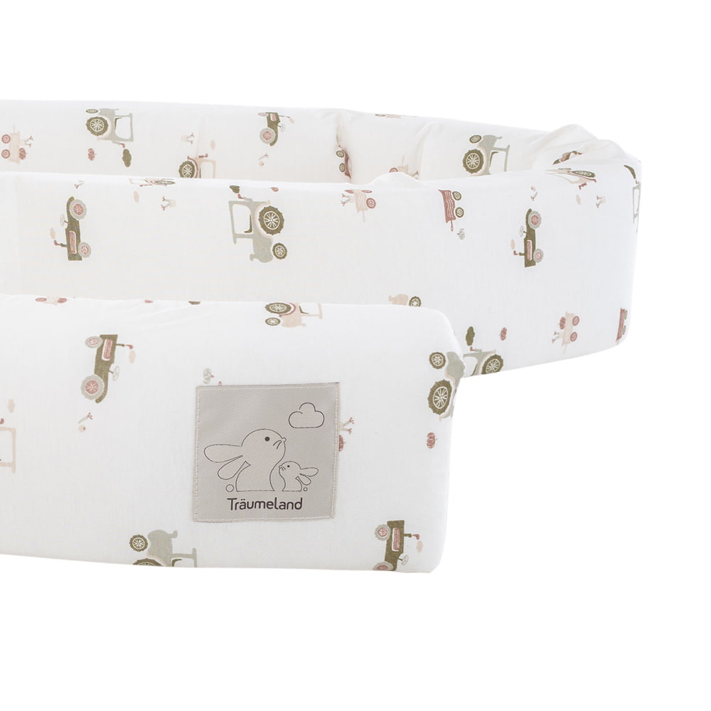 Bettschlange Little Farm grün Detail