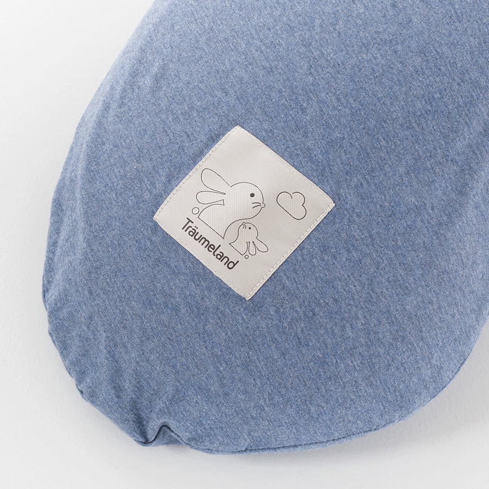 Stillkissen blau meliert Detail