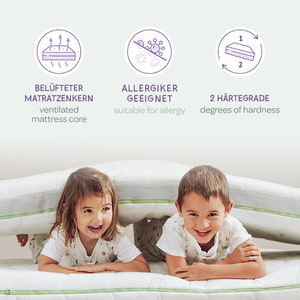 belüfteter Kern, Allergiker geeignet, 2 Härtegrade