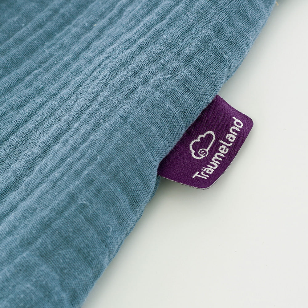Sommerschlafsack jeansblau Etikett