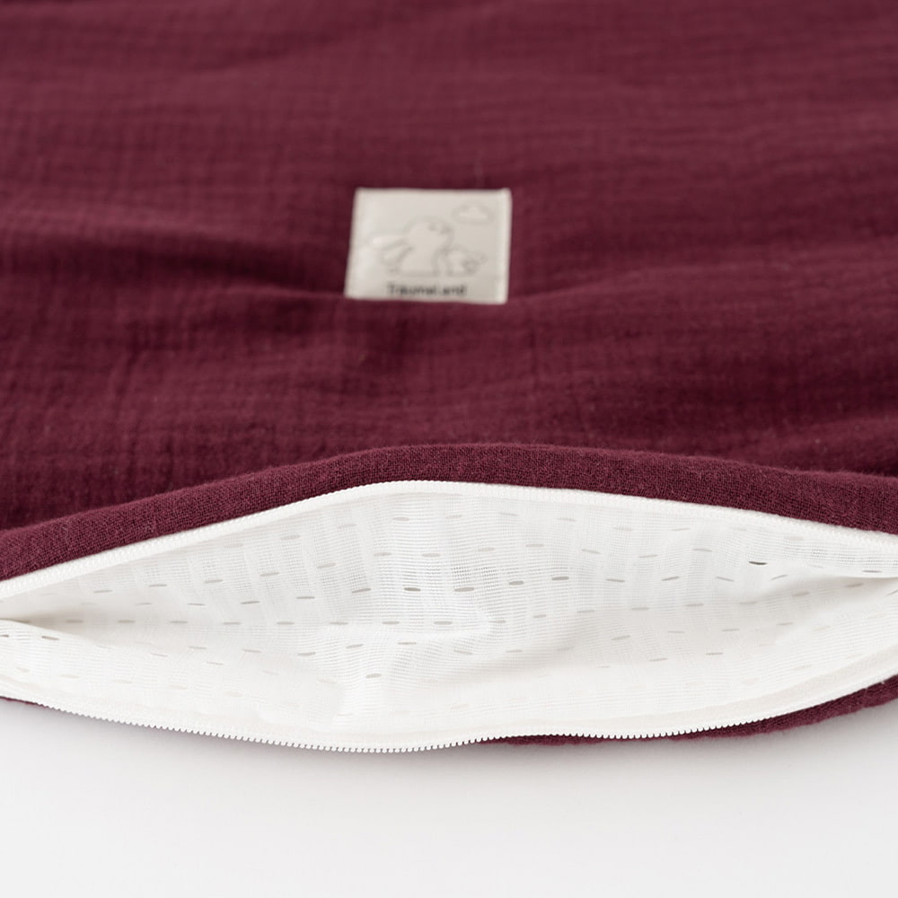 Schlafsack beerenrot Belüftungsschlitz