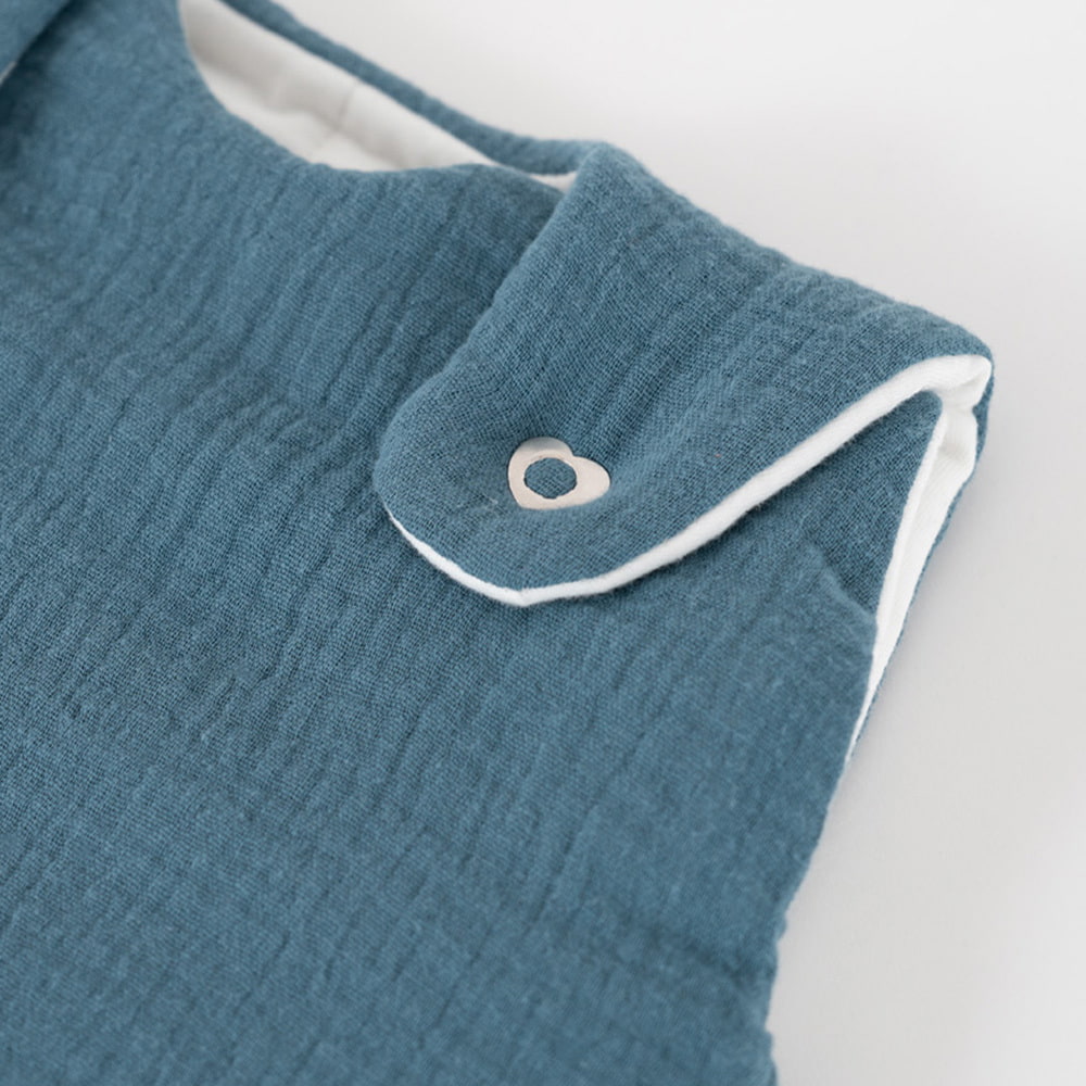Ganzjahresschlafsack jeansblau Druckknopf