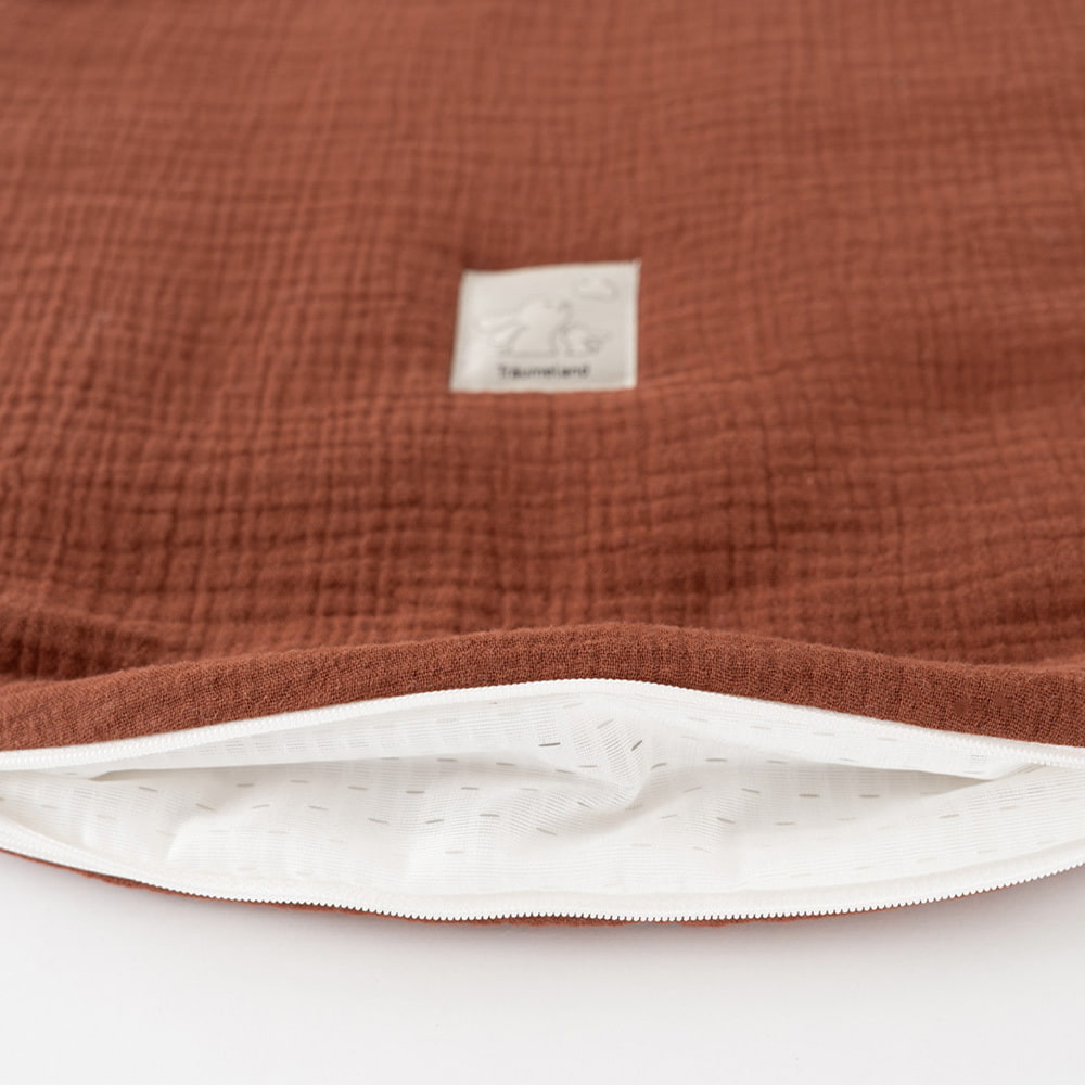 Ganzjahresschlafsack terracotta Blüftungsschlitz