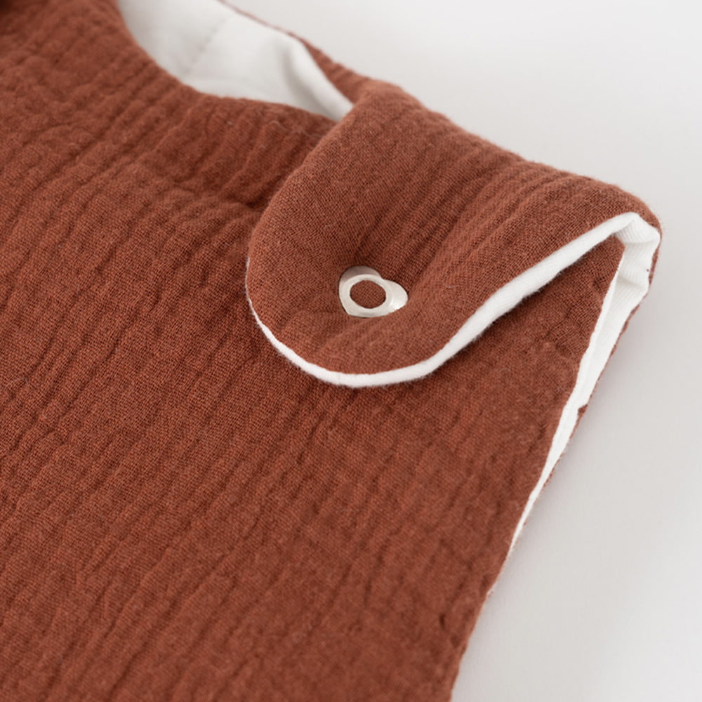 Ganzjahresschlafsack terracotta Druckknopf