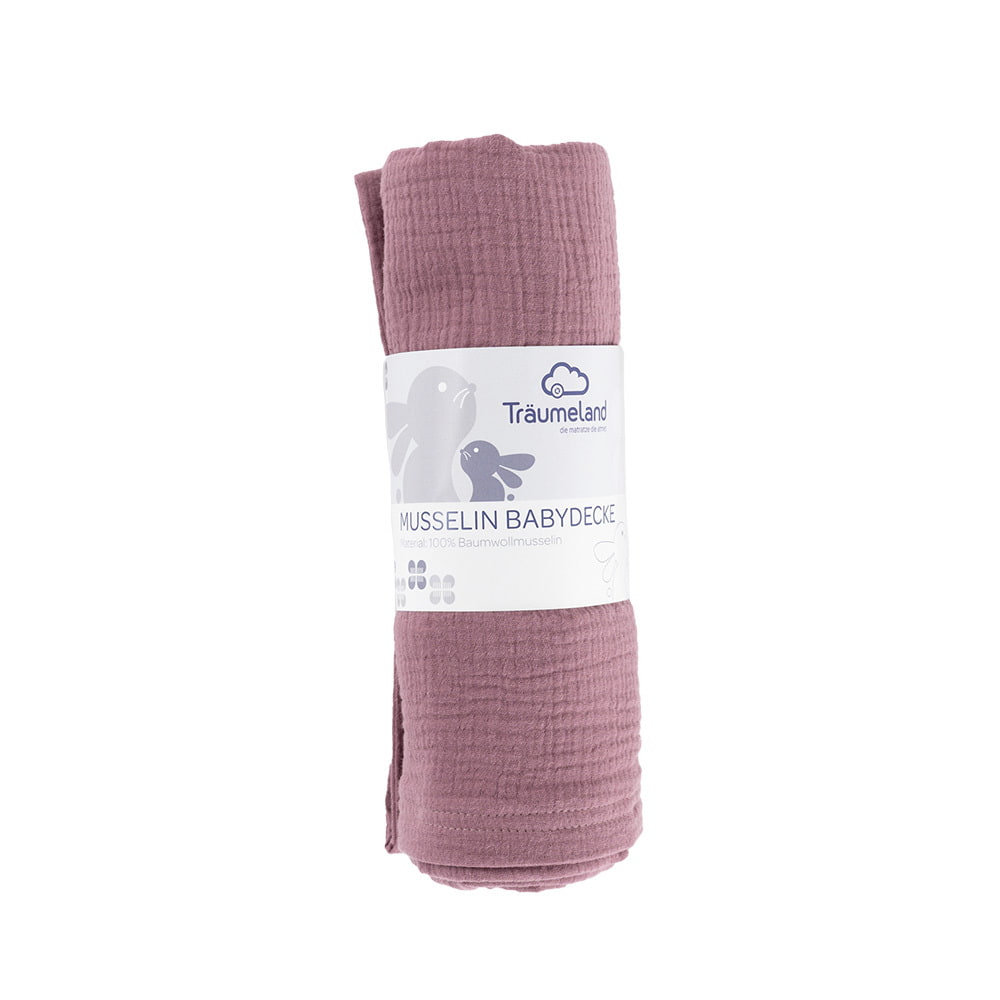 Babydecke pflaume verpackt