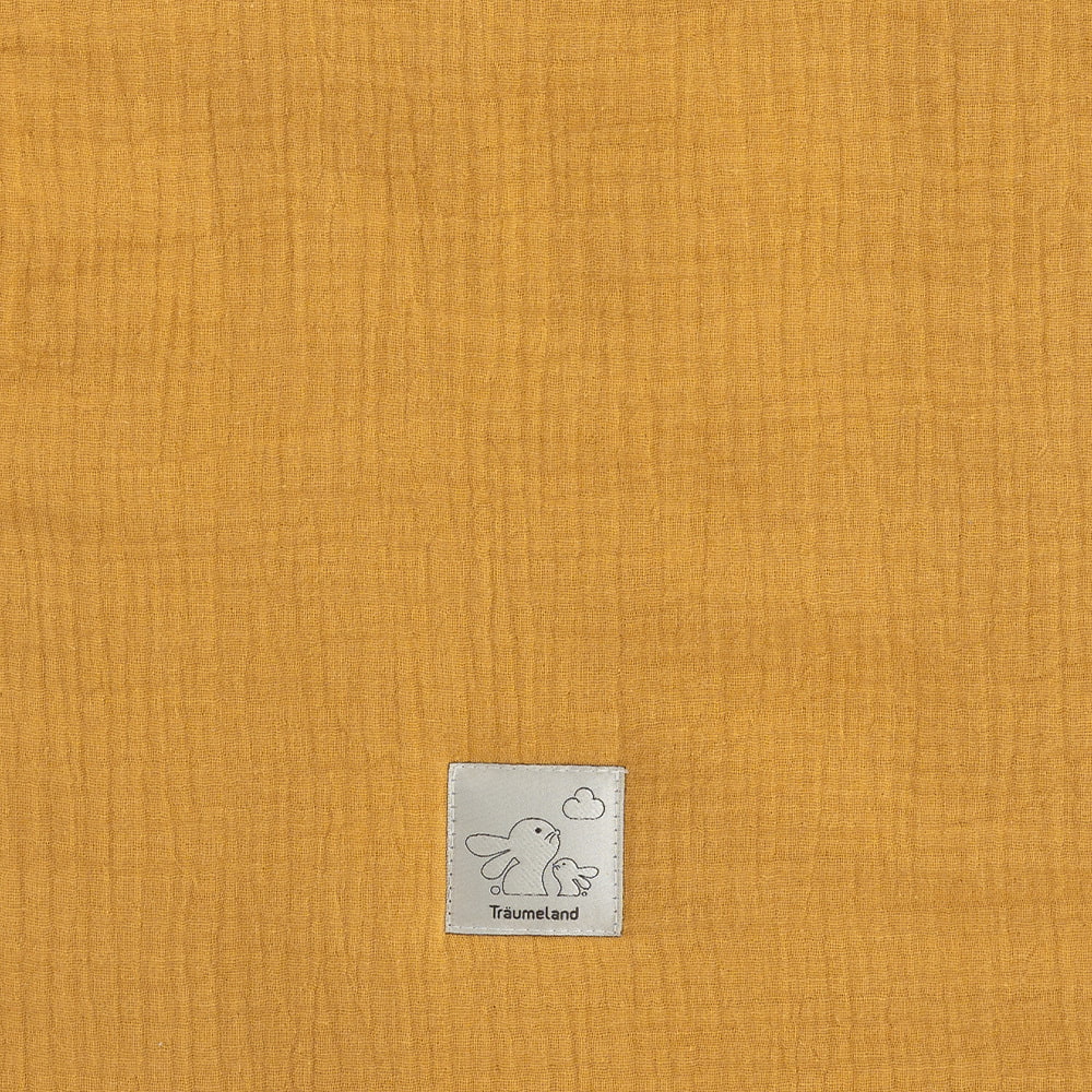 Ganzjahresschlafsack senfgelb Detail