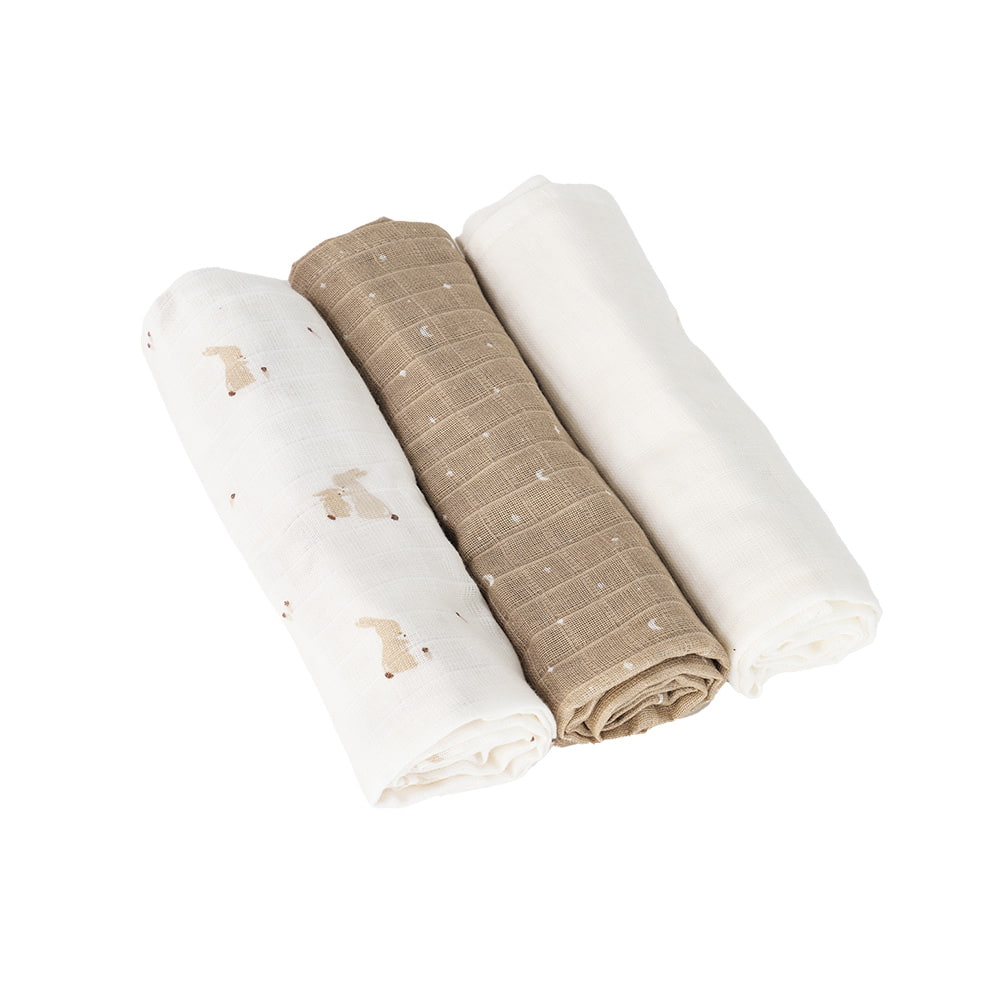 Mulltücher Hophop Bunny beige