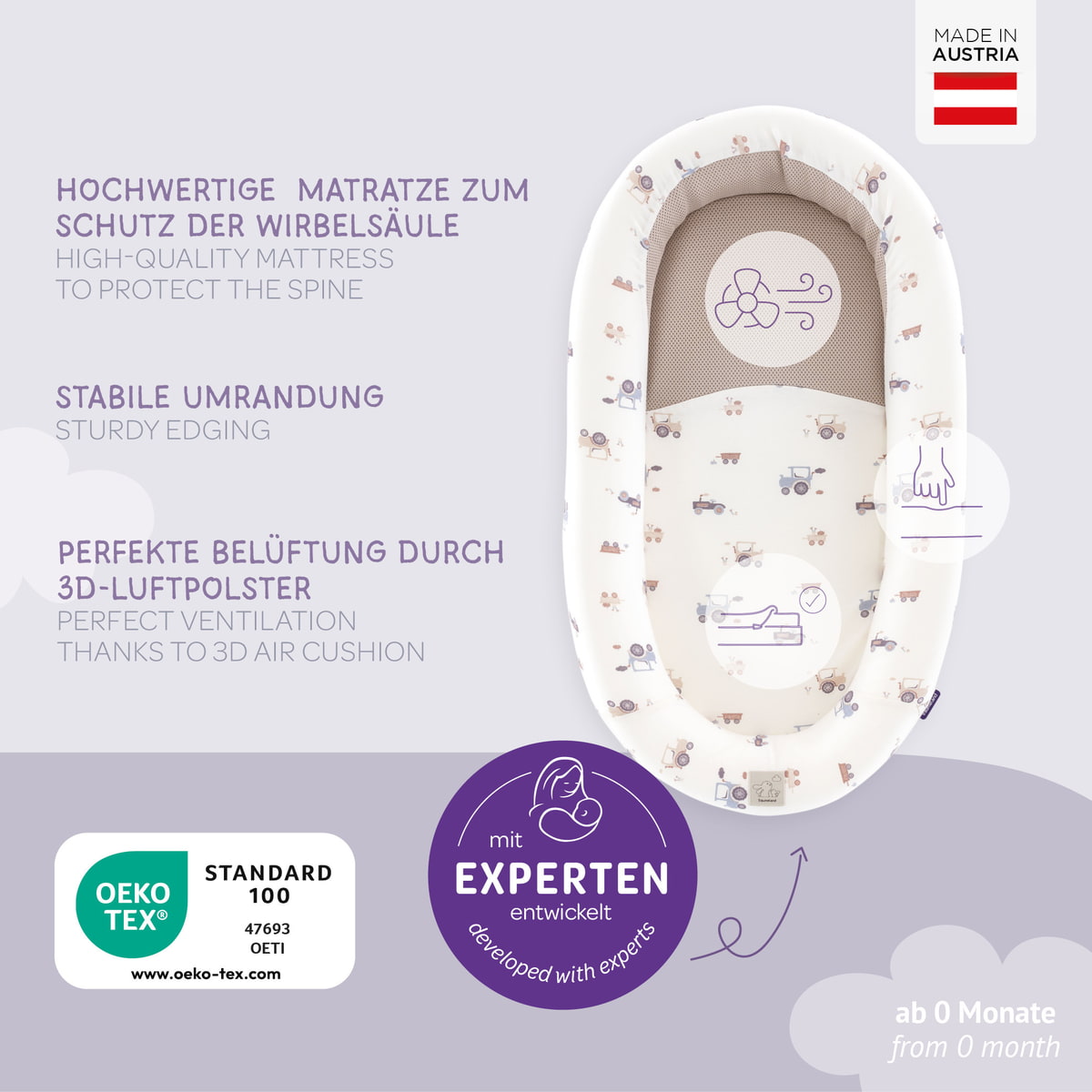 Home Nest Air Little Farm blau Vorteile