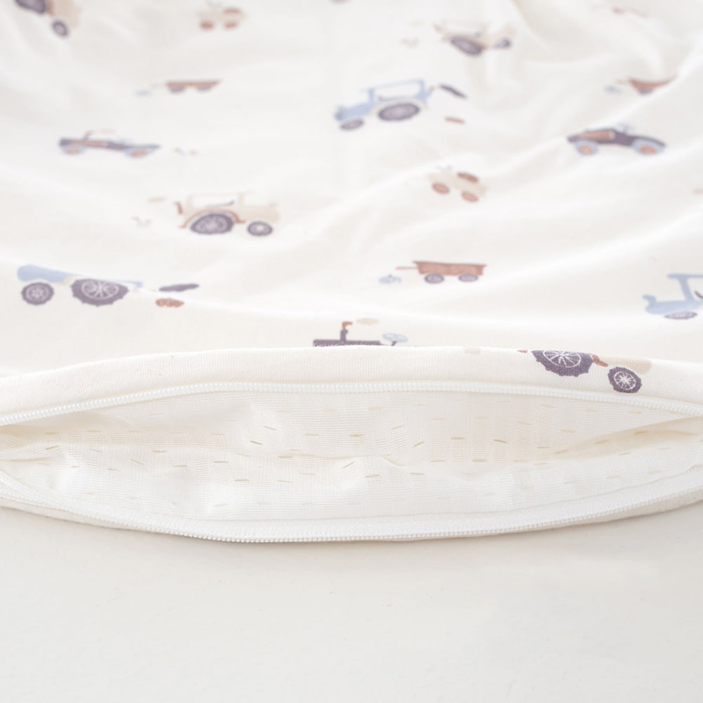 Ganzjahresschlafsack Little Farm blau Belüftungsschlitz