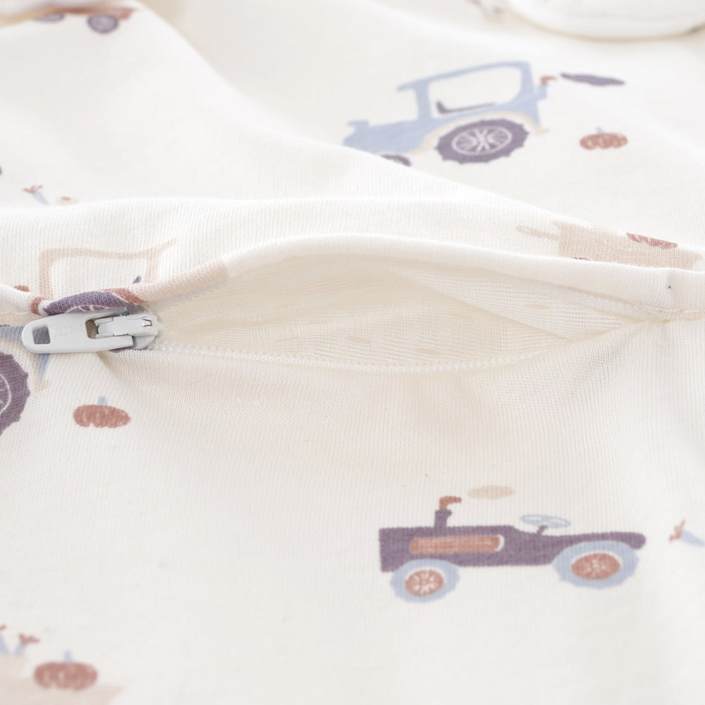 Ganzjahresschlafsack Little Farm blau Belüftungsschlitz