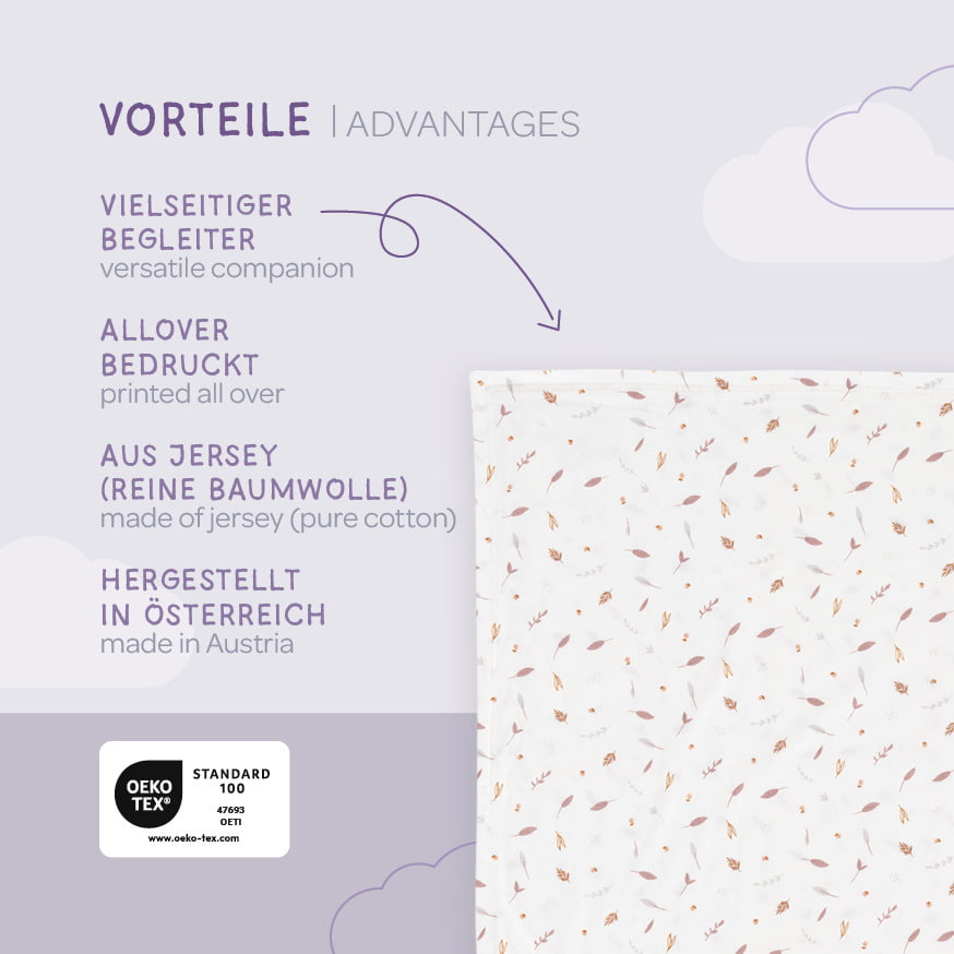 Babydecke Jersey naturlieb rosa Vorteile