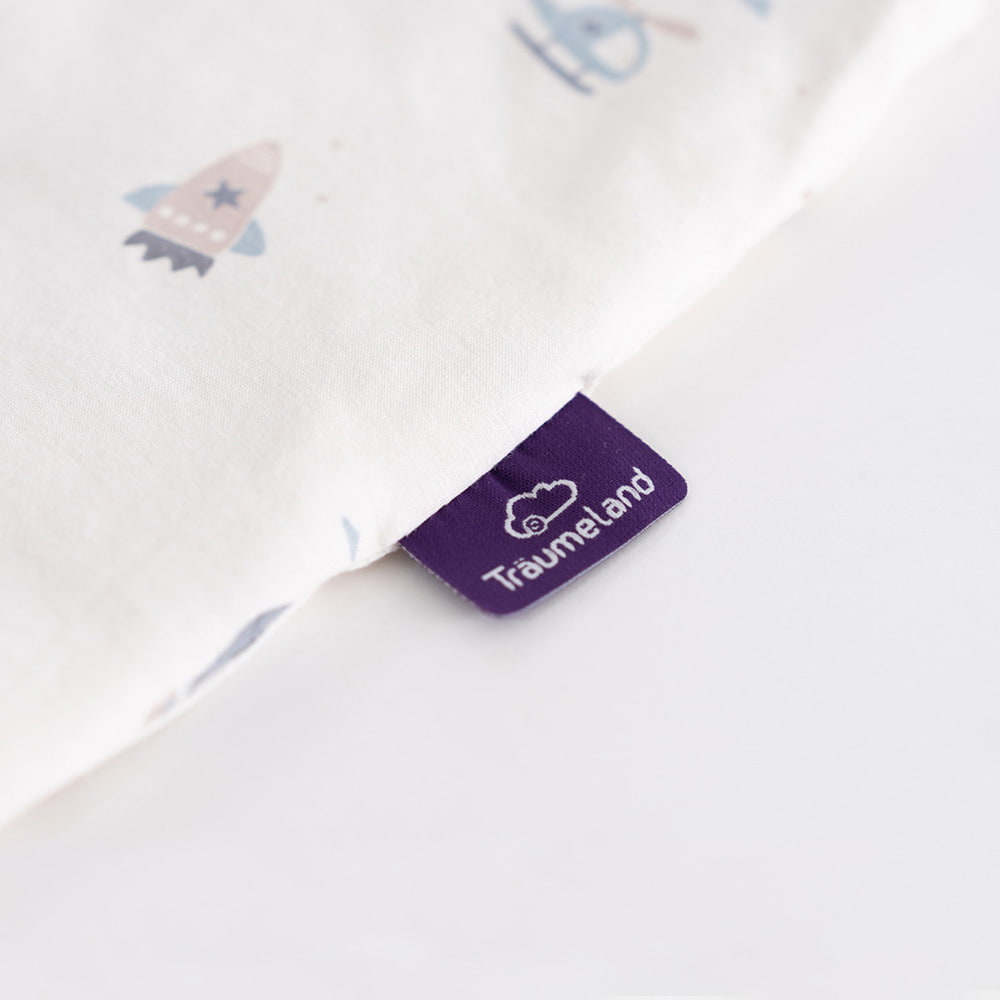 Schlafsack mit Beinen im Design Volare Belüftung Etikett